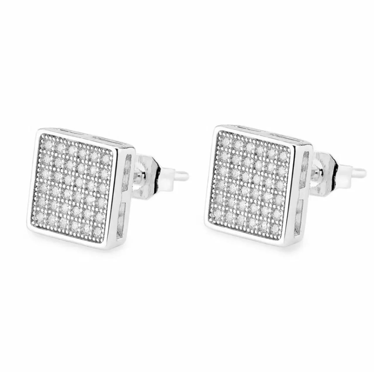 Brinco linha prêmio Banhado a ouro branco com garantia 