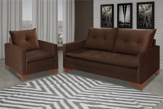 Sofa Living com Poltrona Inglaterra p765 - Foto 5