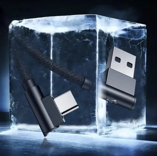 Cabo Micro Usb Gamer 1 Metro Em L 90 Graus - Foto 5