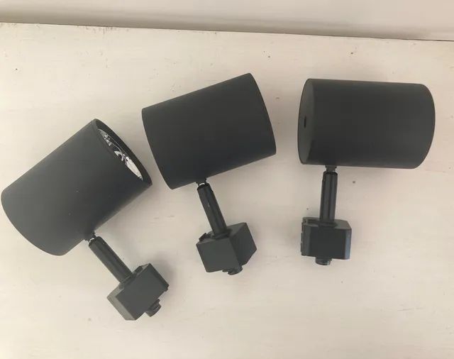 Conjunto Spot ar70 preto para trilho eletrificado - Foto 3