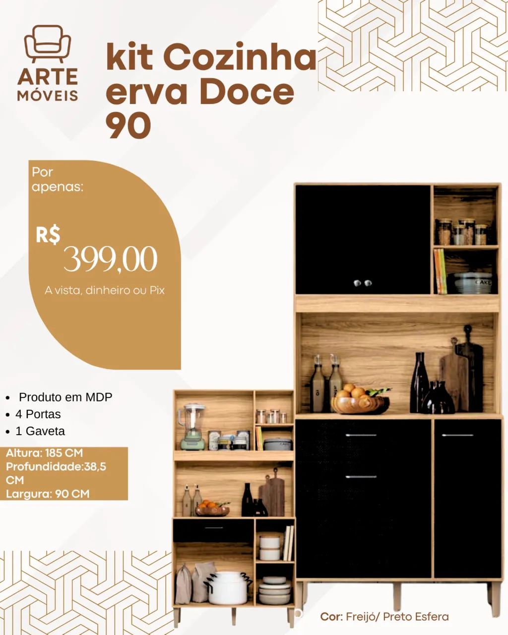  Kit Cozinha Erva Doce 90 - Super Oferta! - Foto 2
