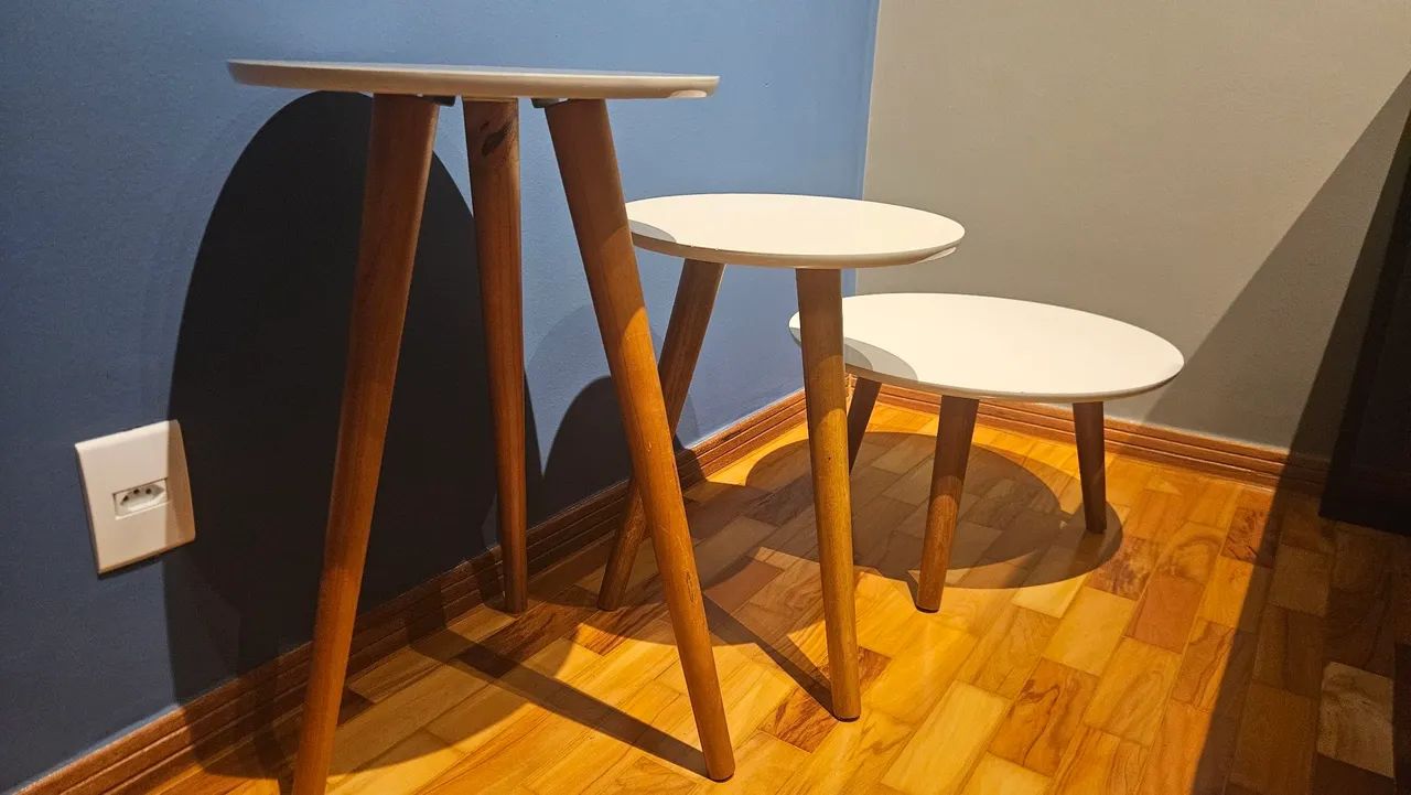 Set of 3 off-white tables64386065203202122