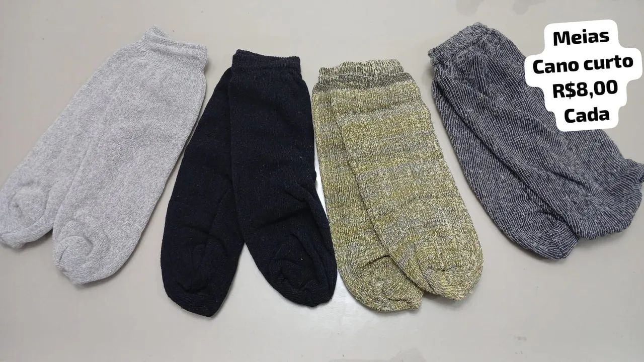 Meia masculina social e cano curto - Foto 2