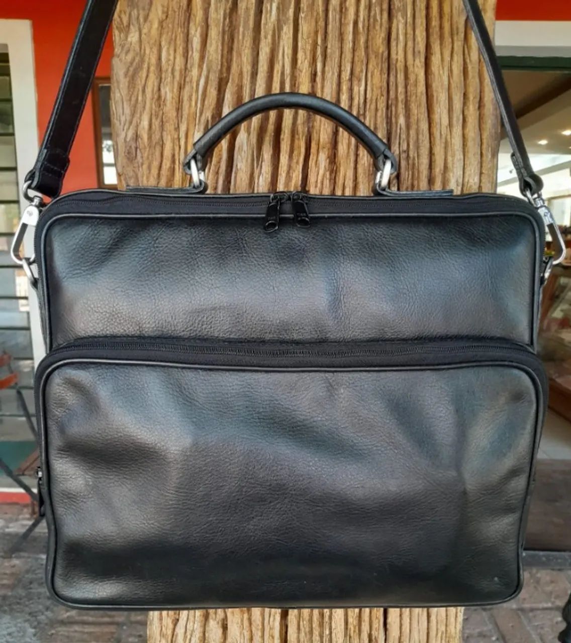 Maleta executiva, em couro natural, de fabricação gaúcha.  - Foto 3