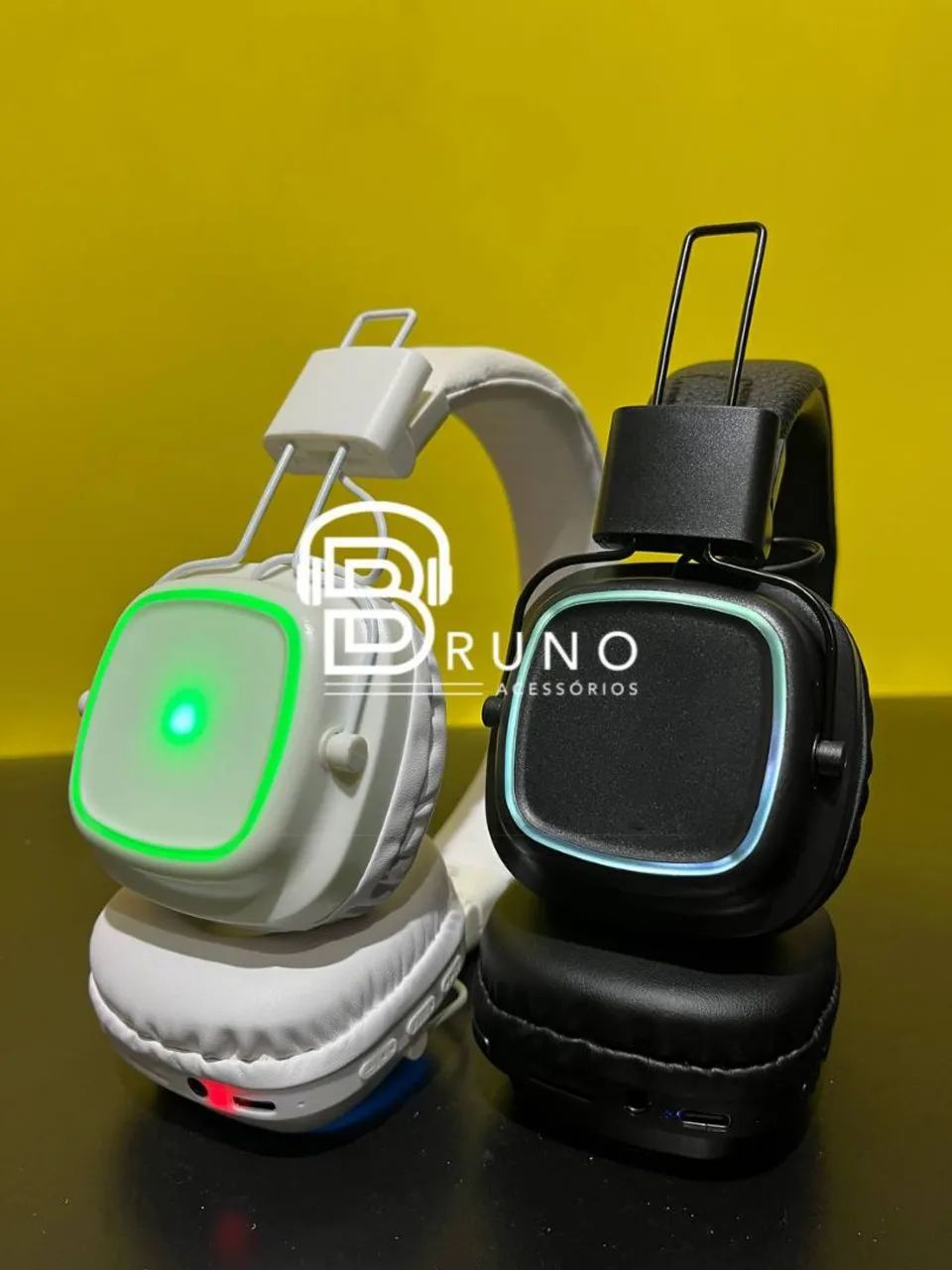 Headphone Bluetooth com LED - Design Moderno e Som Imersivo
