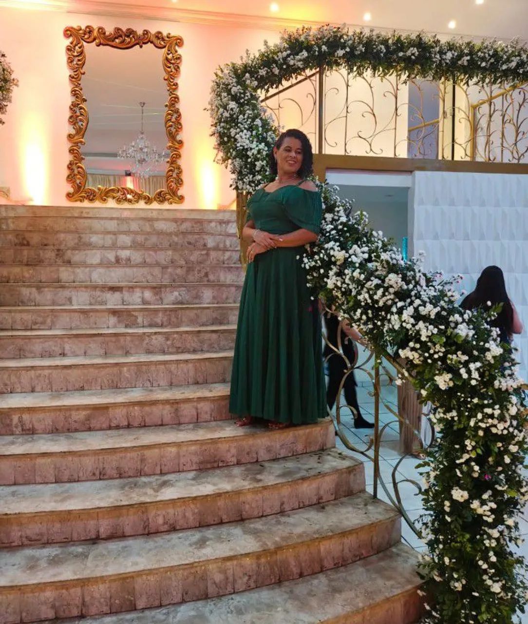 Vestido de festa Verde Bandeira