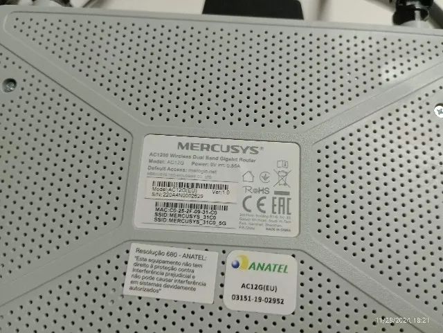 1 Roteador Mercusys AC12G com fonte - Usado - Foto 5