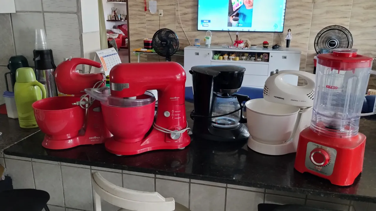 Eletroportáteis para Cozinha: Batedeira, Cafeteira e Liquidificador