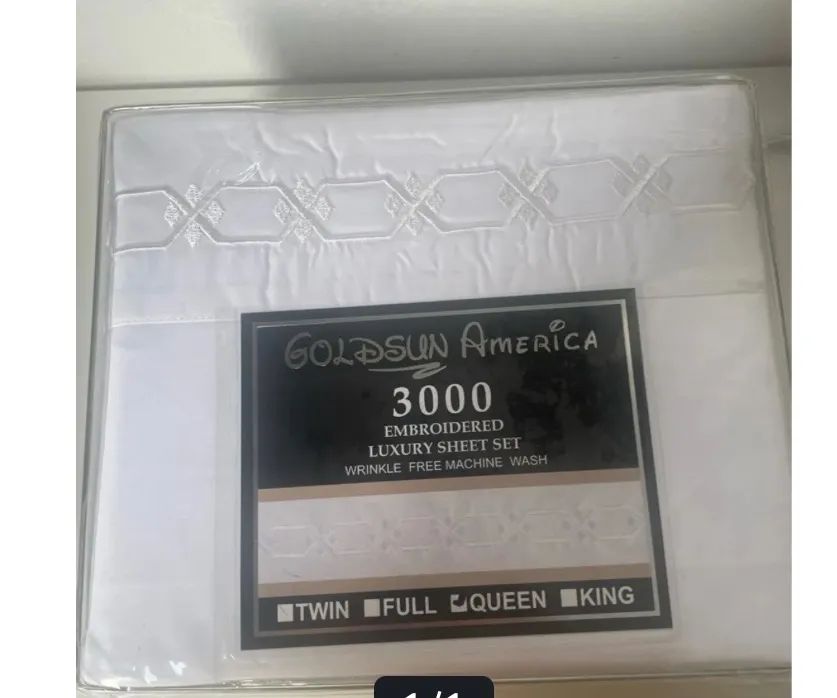 Lençol Casal Queen 3000 Fios, Marca Goldsun 