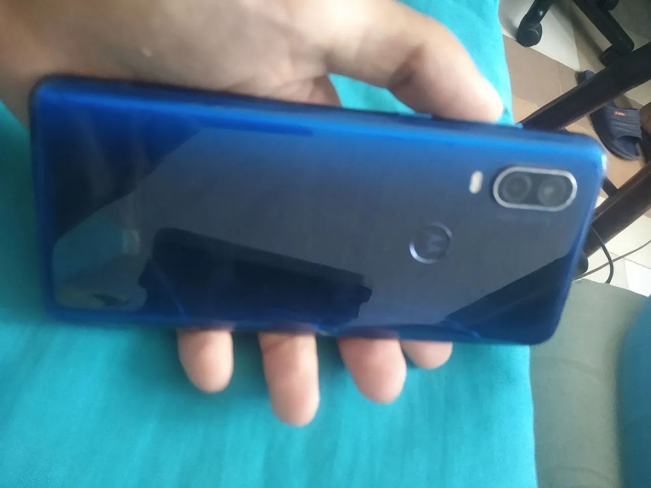 Moto one action Celular com tela quebrada - Foto 2