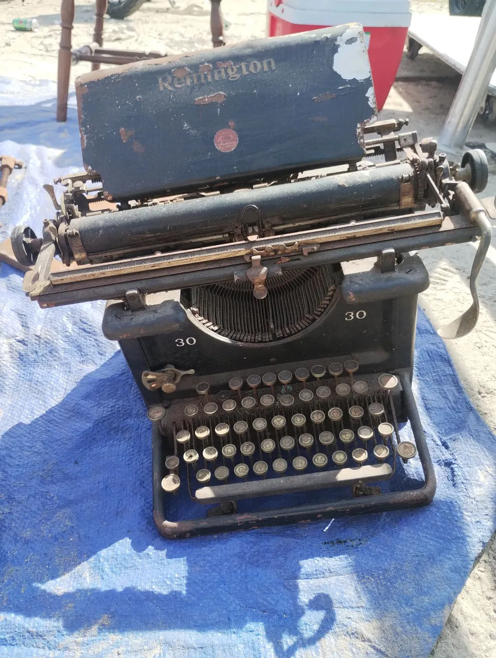 Máquina de escrever antiga Remington