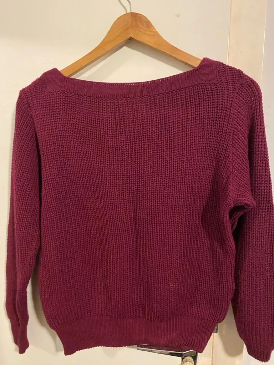 Blusa de malha vinho M - Foto 4