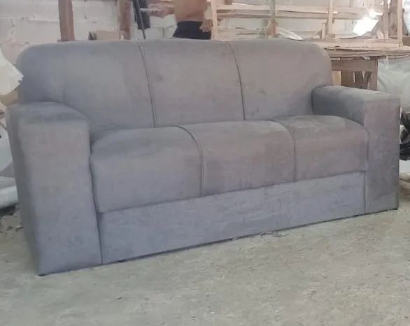 Sofá 3 lugares 1.60m em tecido suede várias cores e estampas / pague na entrega - Foto 5