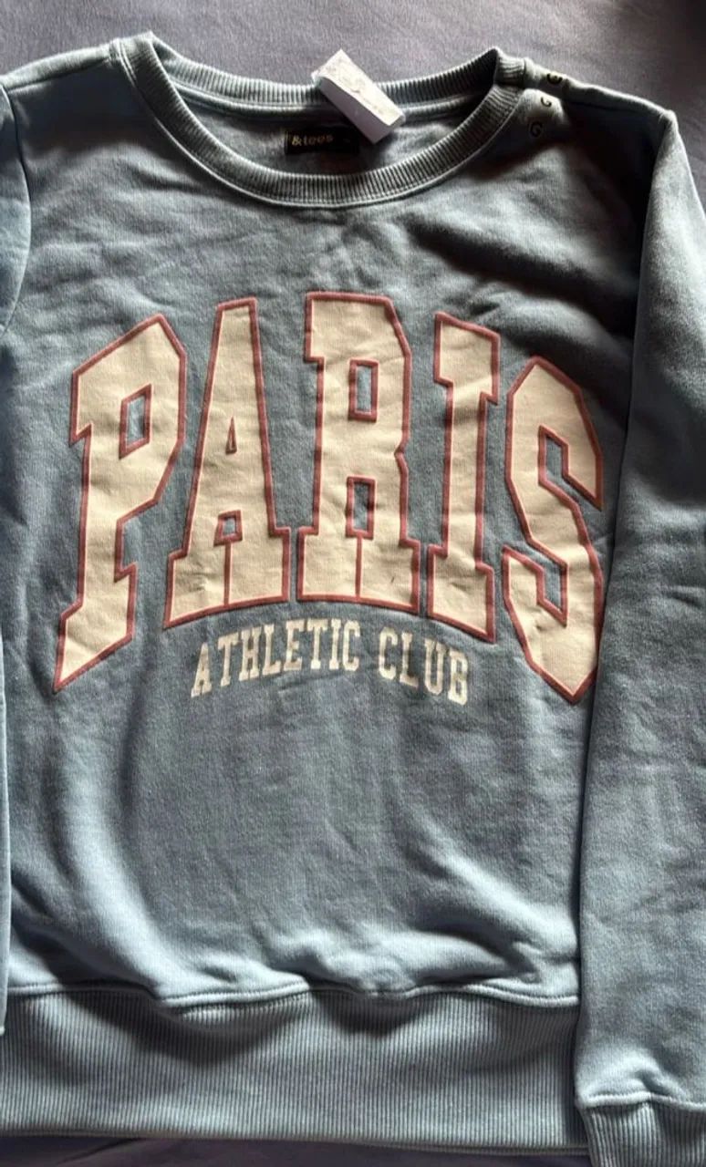 Blusa moletom "Paris" azul G - Foto 2