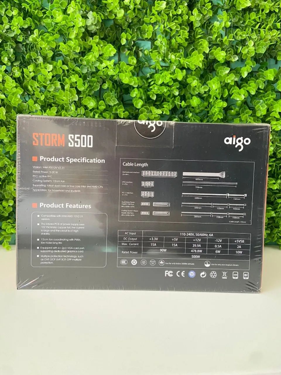 Fonte Aigo Darkflash Storm S500, 500W, 80 Plus White, PFC ATIVO DF-STORM-S500 - Foto 2