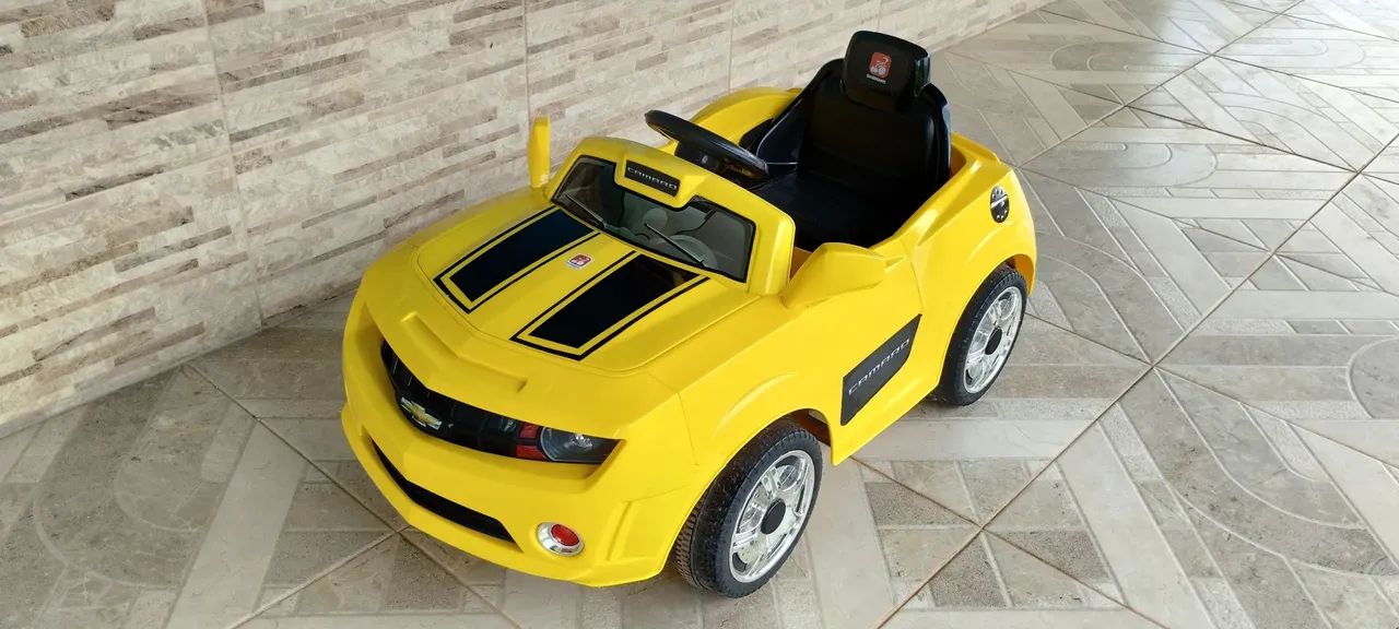 Carrinho Elétrico Infantil Camaro Amarelo - Foto 5