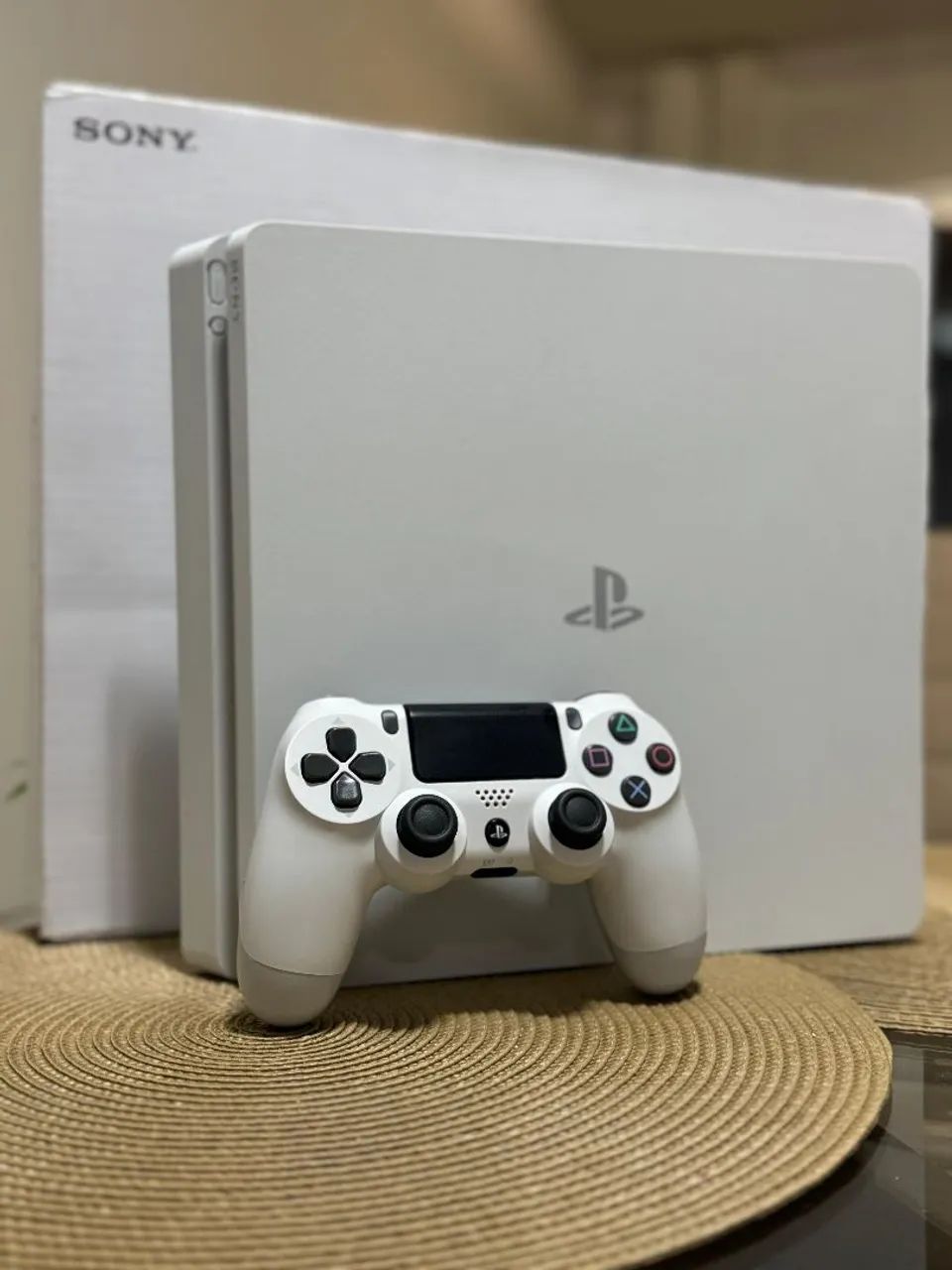 PS4 Branco - Console Completo Raro