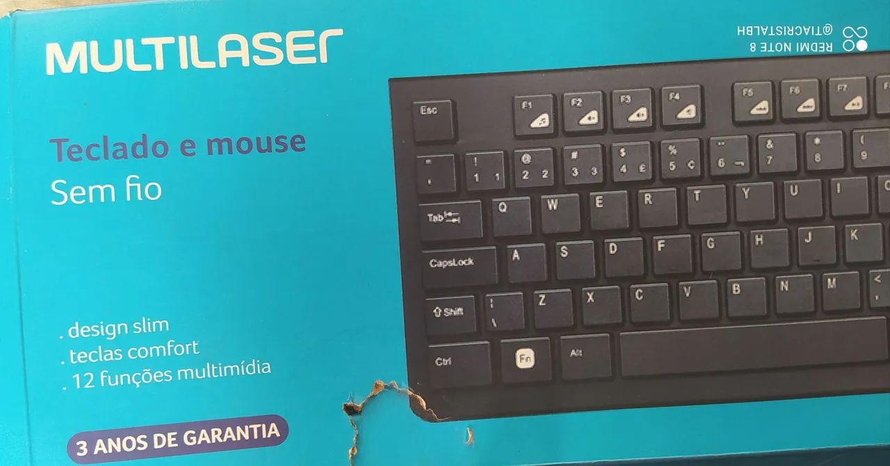 Teclado e mouse sem fio Multilaser  - Foto 2