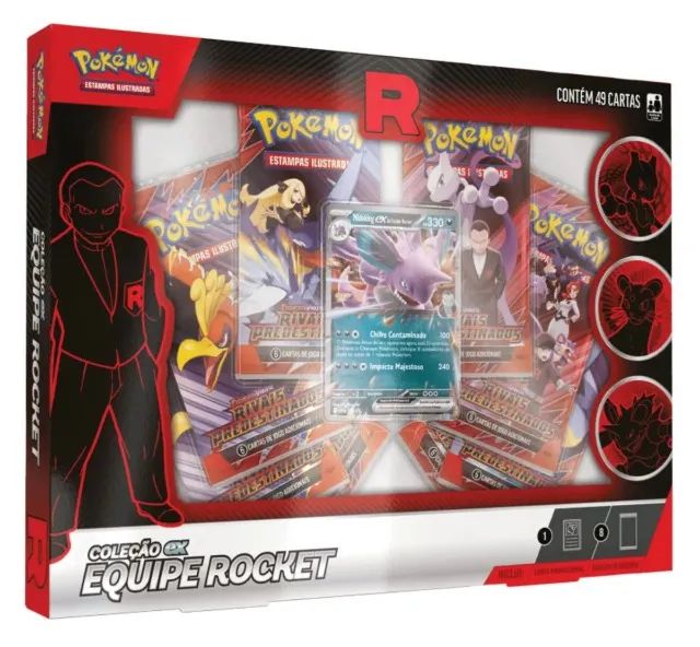BOX POKÉMON COLEÇÃO EQUIPE ROCKET NIDOKING EX 49 CARTAS NO TOTAL - Foto 2