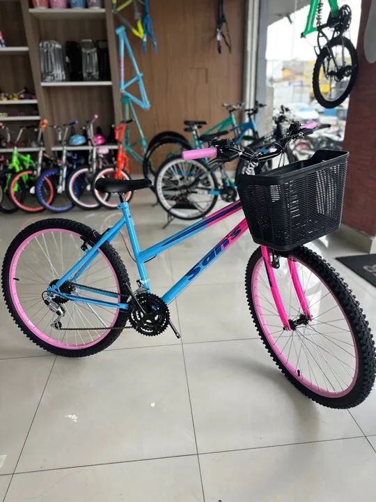 Bicicleta Aro 26 com 18 marchas- arraste para o lado 