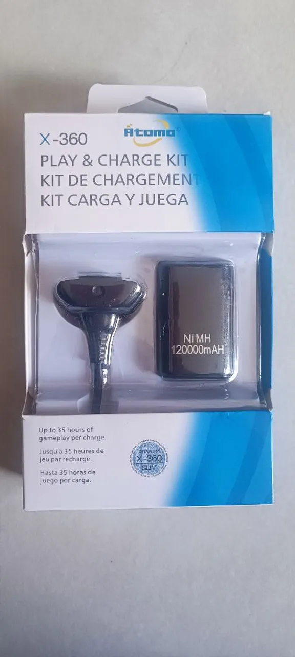 Kit Bateria e Carregador Play & Charge Xbox 360