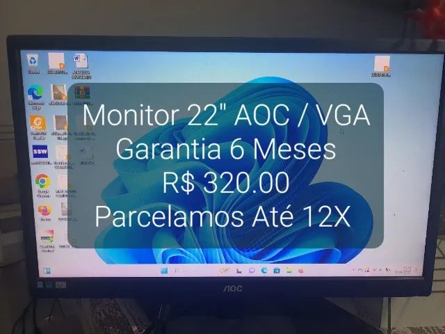 AOC 22-inch Monitor VGA - Warranty.64308001695618120