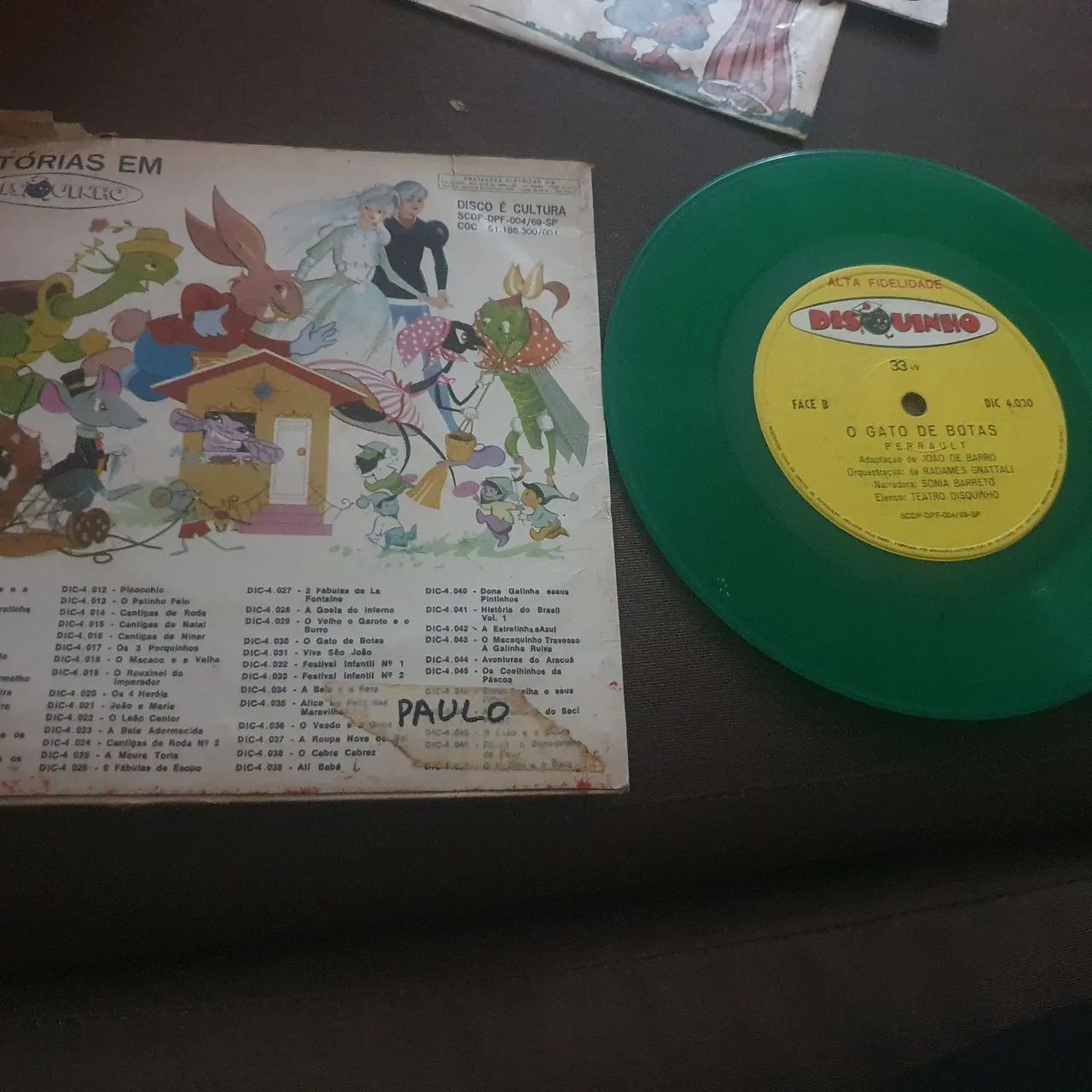 Disco Vinil O Gato de Botas. 1963. Raridade - Foto 2