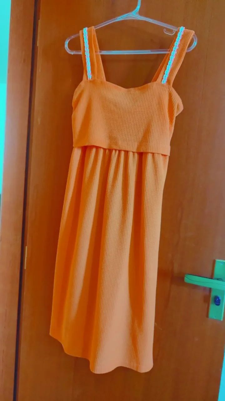 Vestido de Gestante - Emma Fiorezi - Laranja  - Foto 3