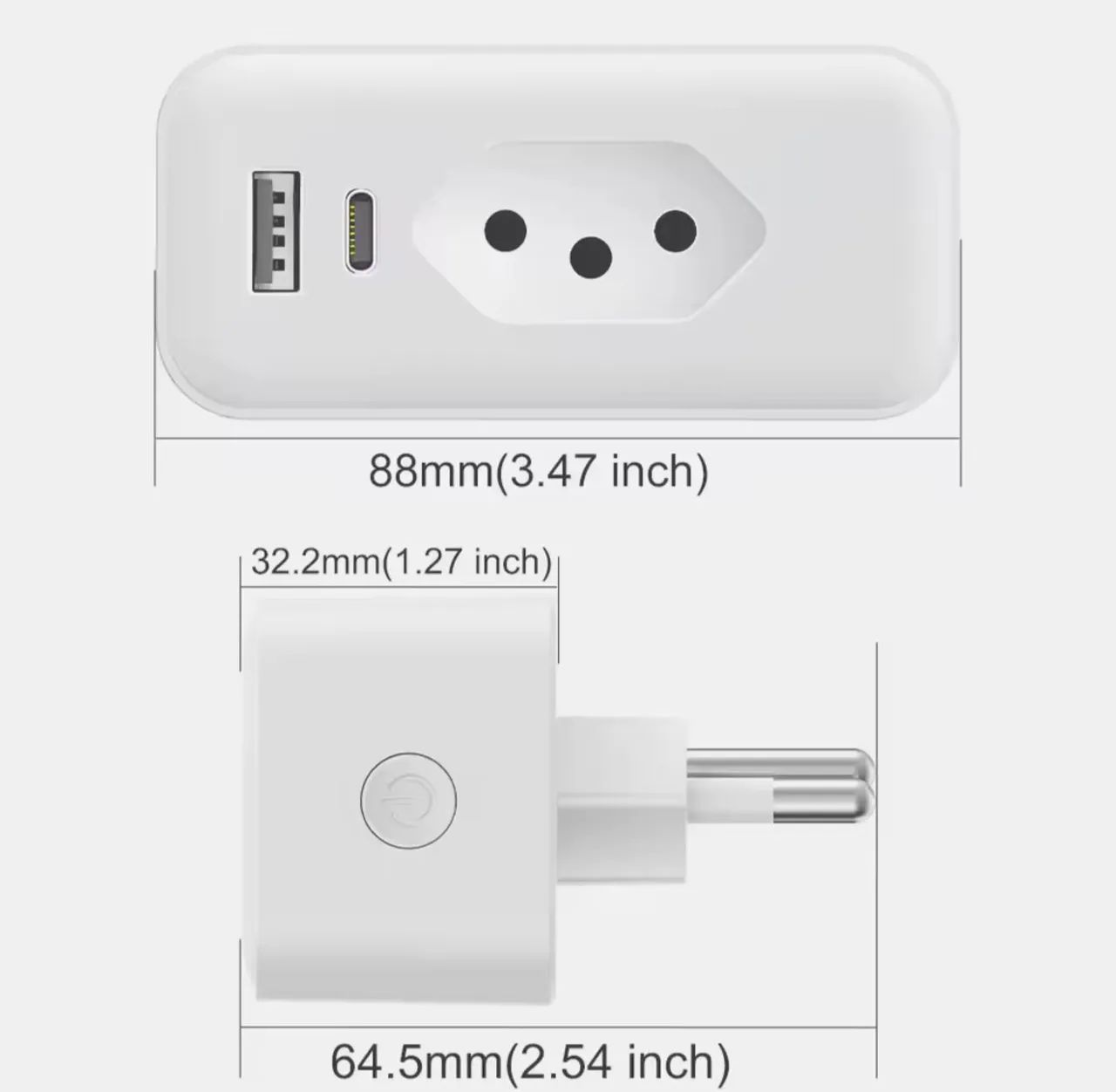 Tomada Inteligente com USB e USB Tipo C Avatto. 16A. - Foto 3