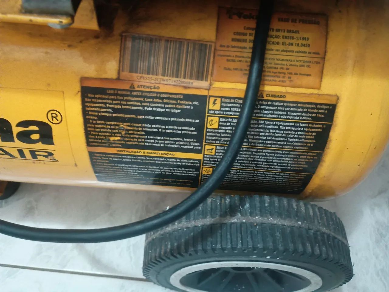 Compressor de Ar Tekna 2HP 24 litros pouco uso - Foto 5