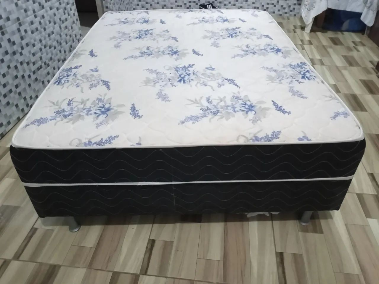 Cama Box Casal, Espuma conjugada, Ótimo Estado, Faço entrega  - Foto 4