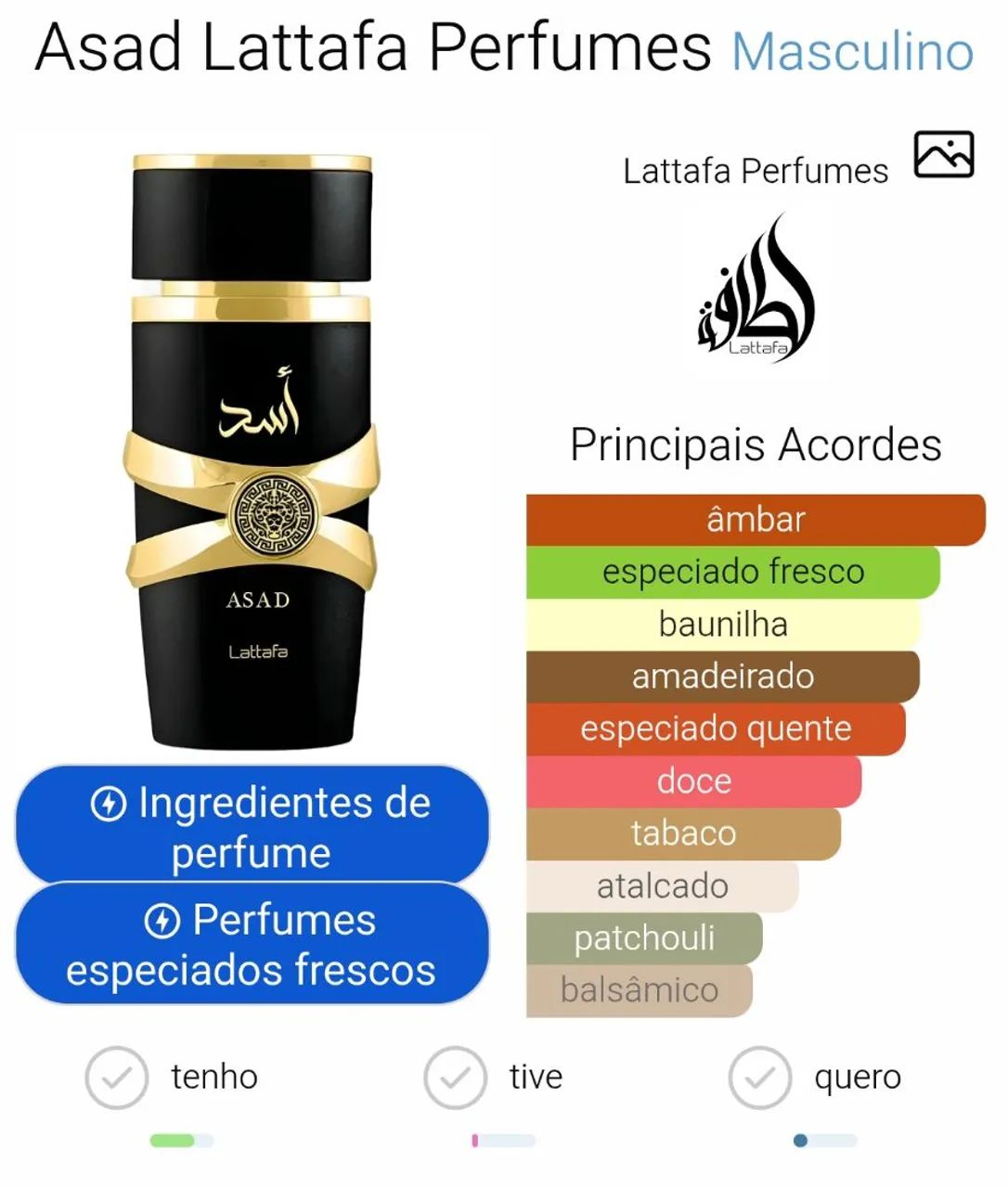 Perfume Asad lattafa original 100ml  - Foto 2