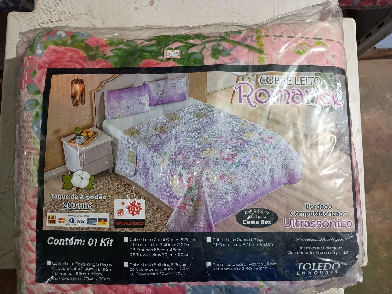 Jogo de Cama Casal Romance - 1 Peças - Algodão 200 Fios