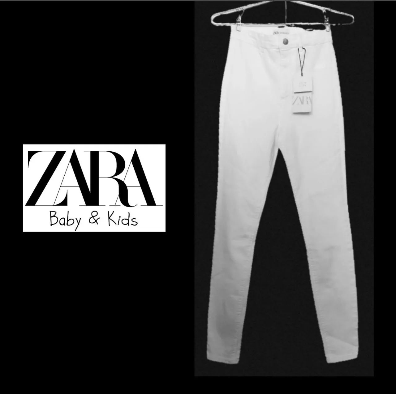 Zara calça skiny cintura alta
