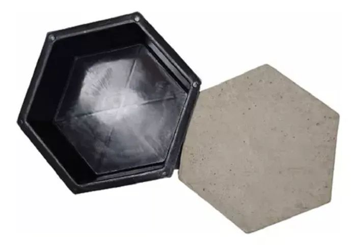 Pacote Com 10 Formas Plásticas Para Produção de Paver Bloquete Sextavado 30x30x8cm
