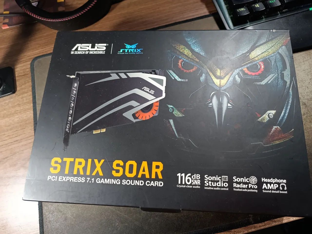 Placa de som gamer Asus Strix Soar 7.1 Pcie - Novíssima 