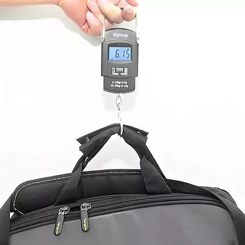 Balança Digital Mão Pesa Mala Bolsa Pesca Bagagem Até 50 Kg - Foto 4