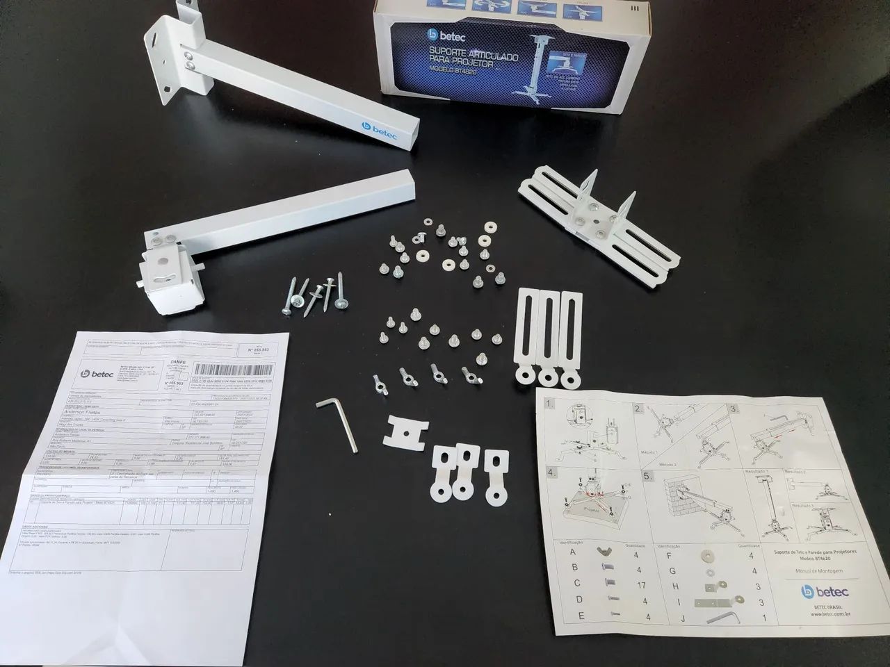 Suporte projetor universal betec para teto ou parede - Foto 2