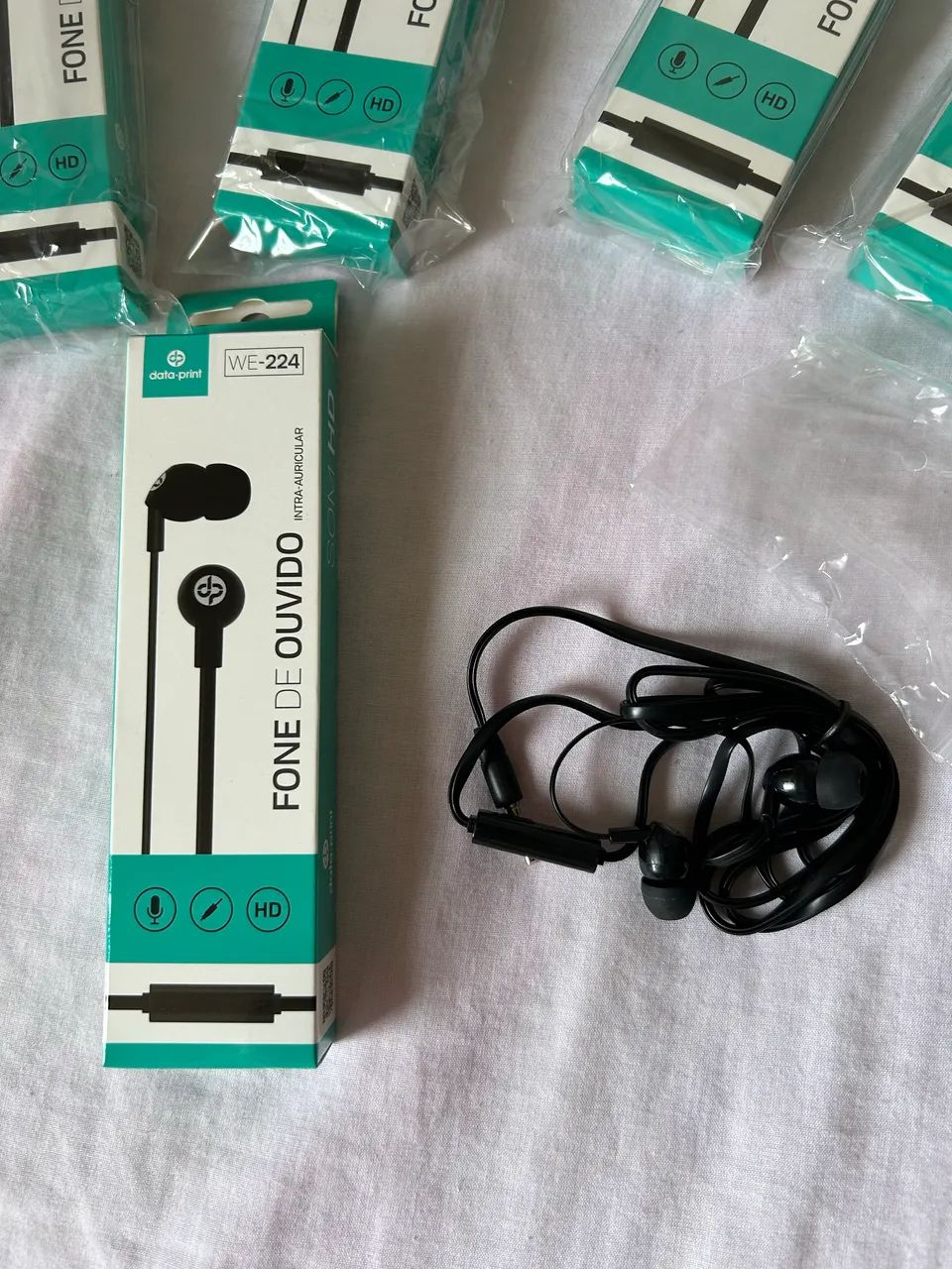 Fone de ouvido com fio Data Print - Novo - Foto 2