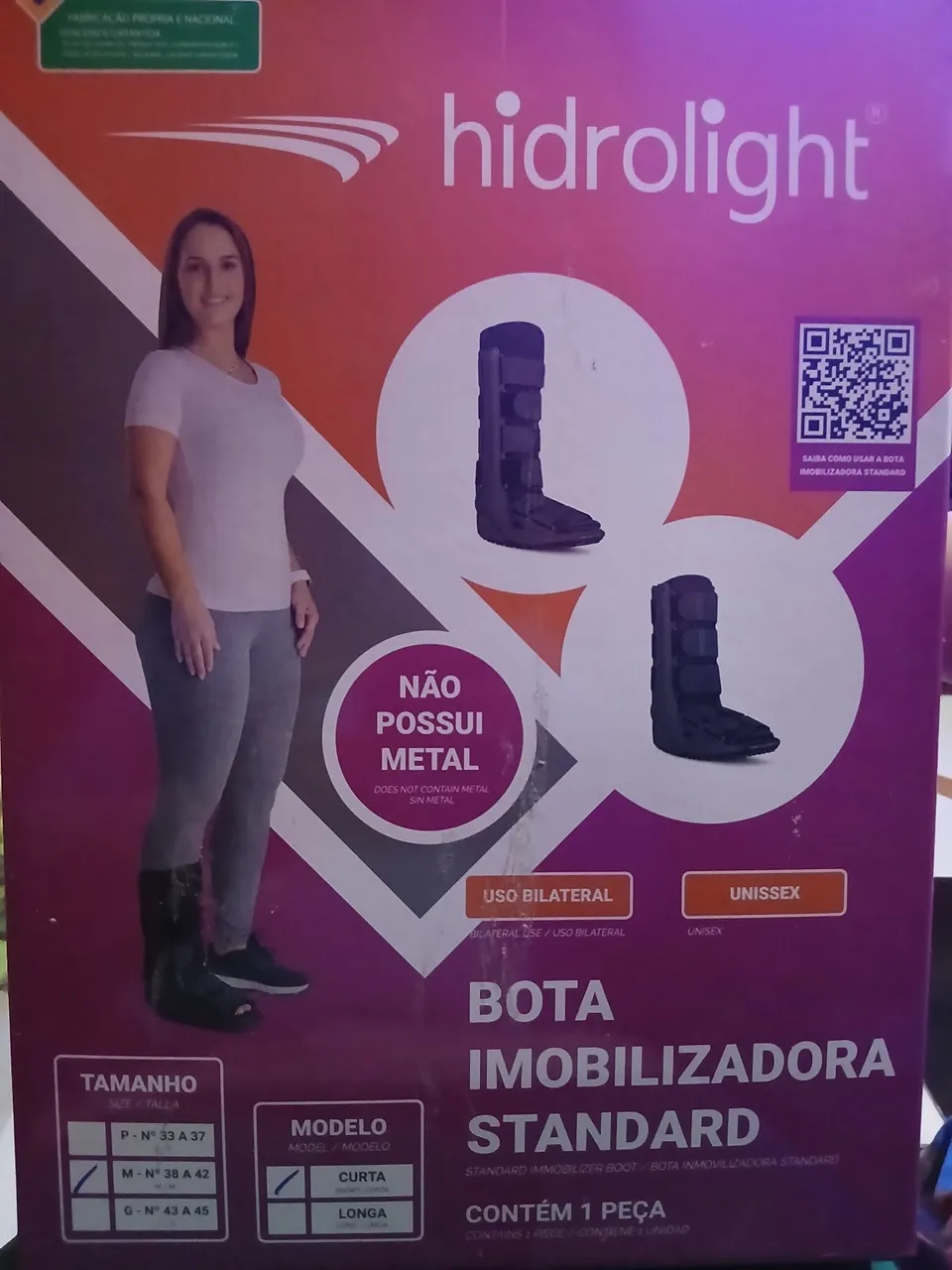 Bota Imobilizadora Standard Hidrolight 38 ao 42