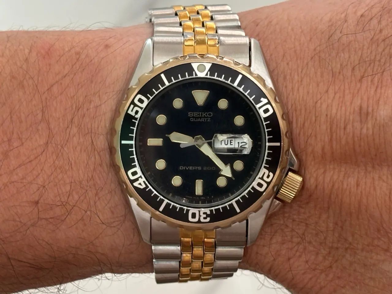 SEIKO Diver WR 200M 7N36-6A29 quartzo vintage