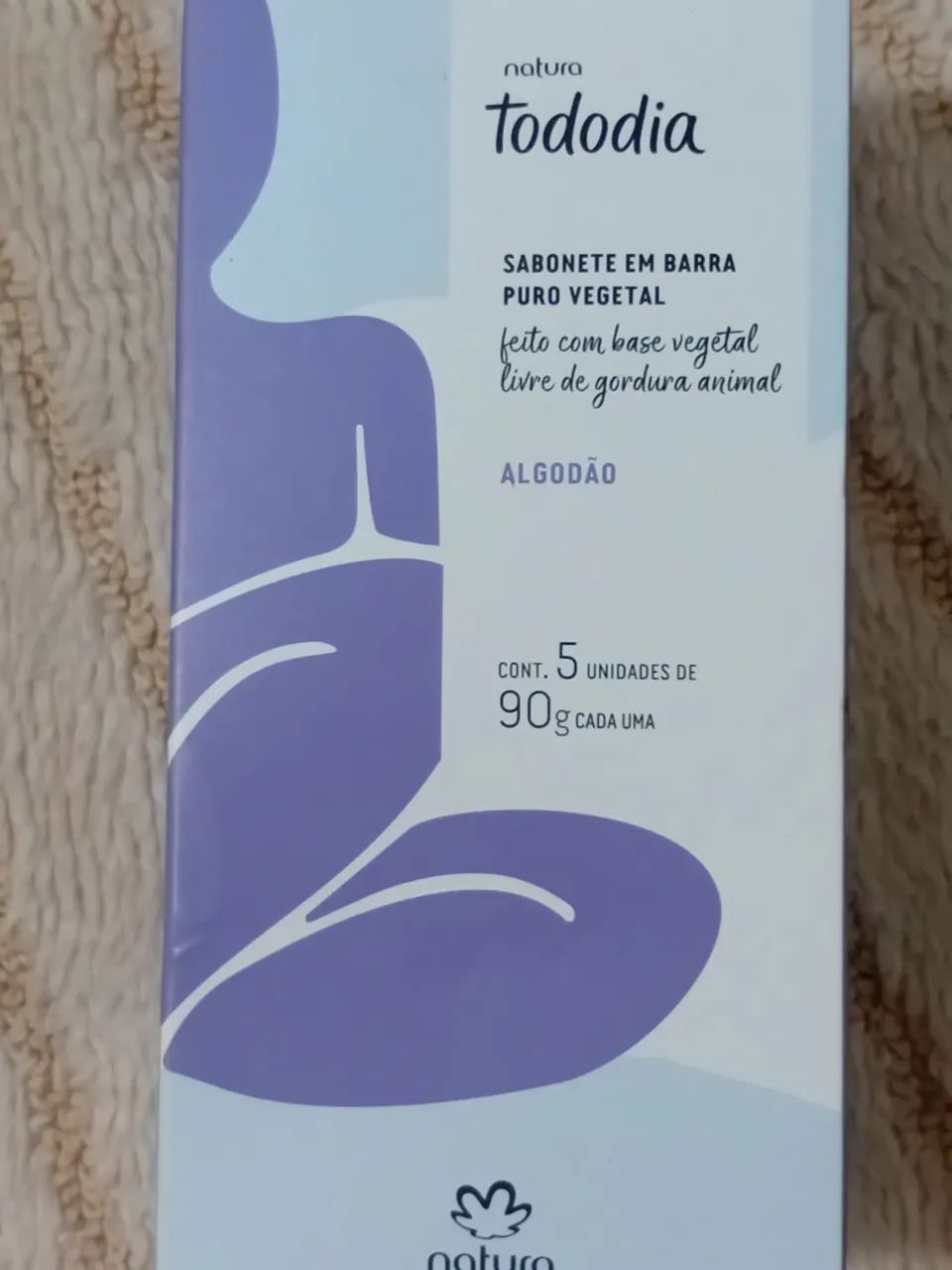 Caixa de sabonete vegetal natura - algodão  - Foto 3