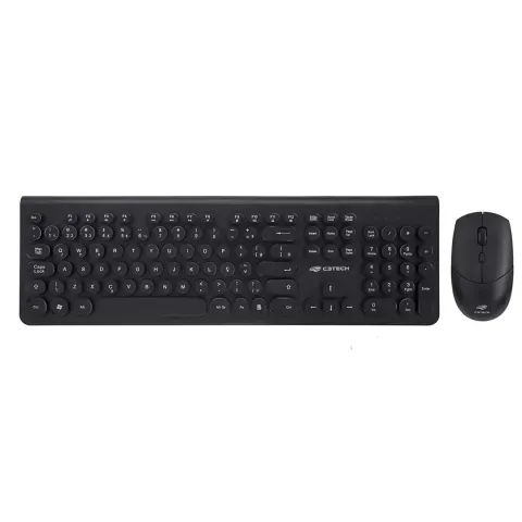 Kit Teclado e Mouse Sem Fio C3Tech K-W80BK 2.4GHZ 12M - WZetta - Foto 2