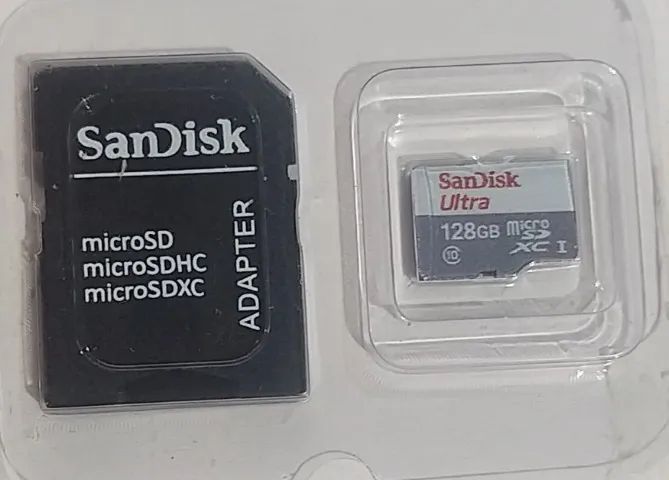 Cartão De Memória 128gb Sandisk Ultra Velocidade De Leitura 100mb/s