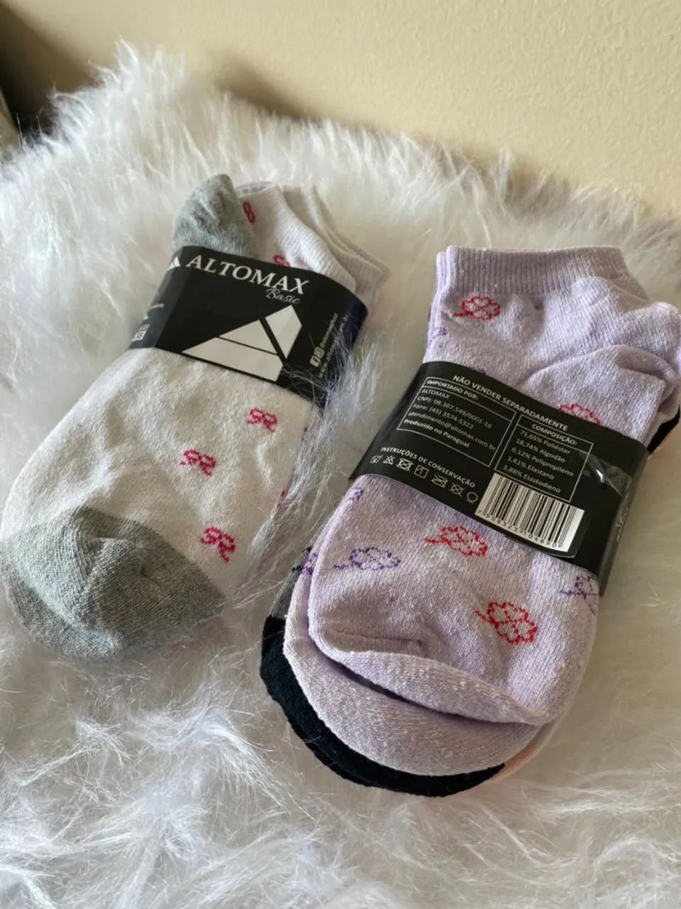 Meias Femininas Altomax - Kit com 03 pares
