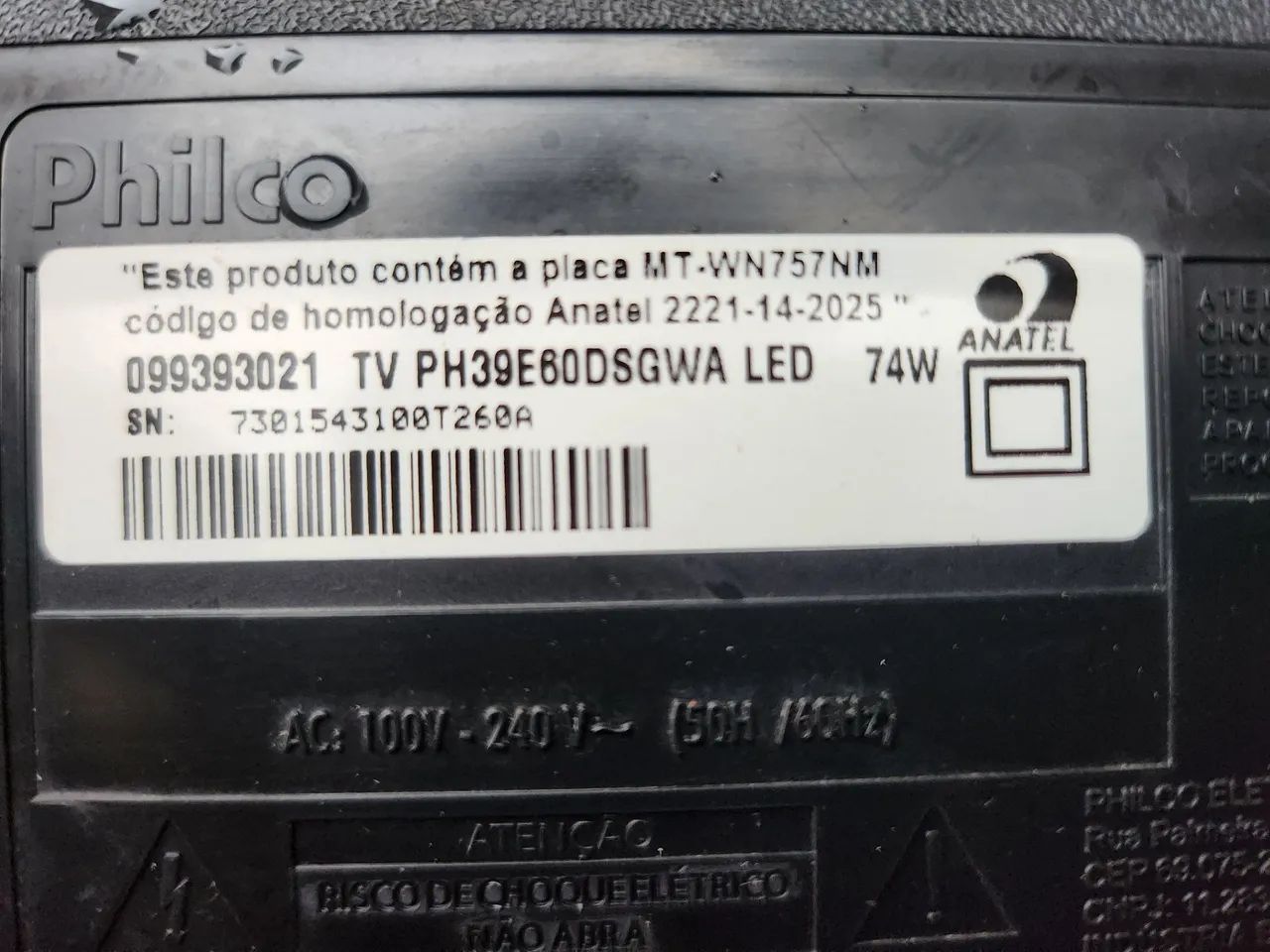 Placa da TV philco ph39E60Dsgwa funcionando  - Foto 6