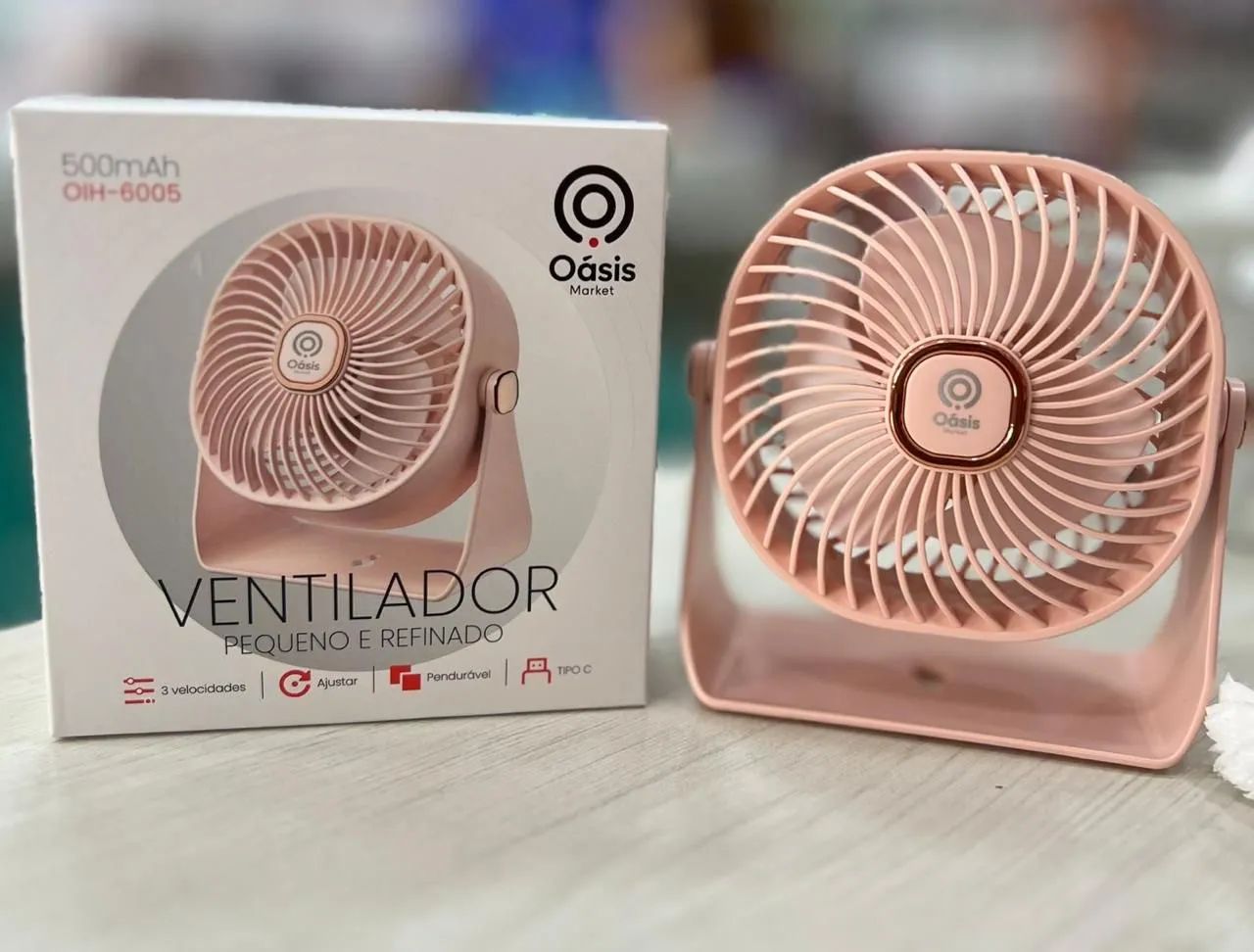 Ventilador de Mesa Pequeno e Refinado Oasis - Foto 3