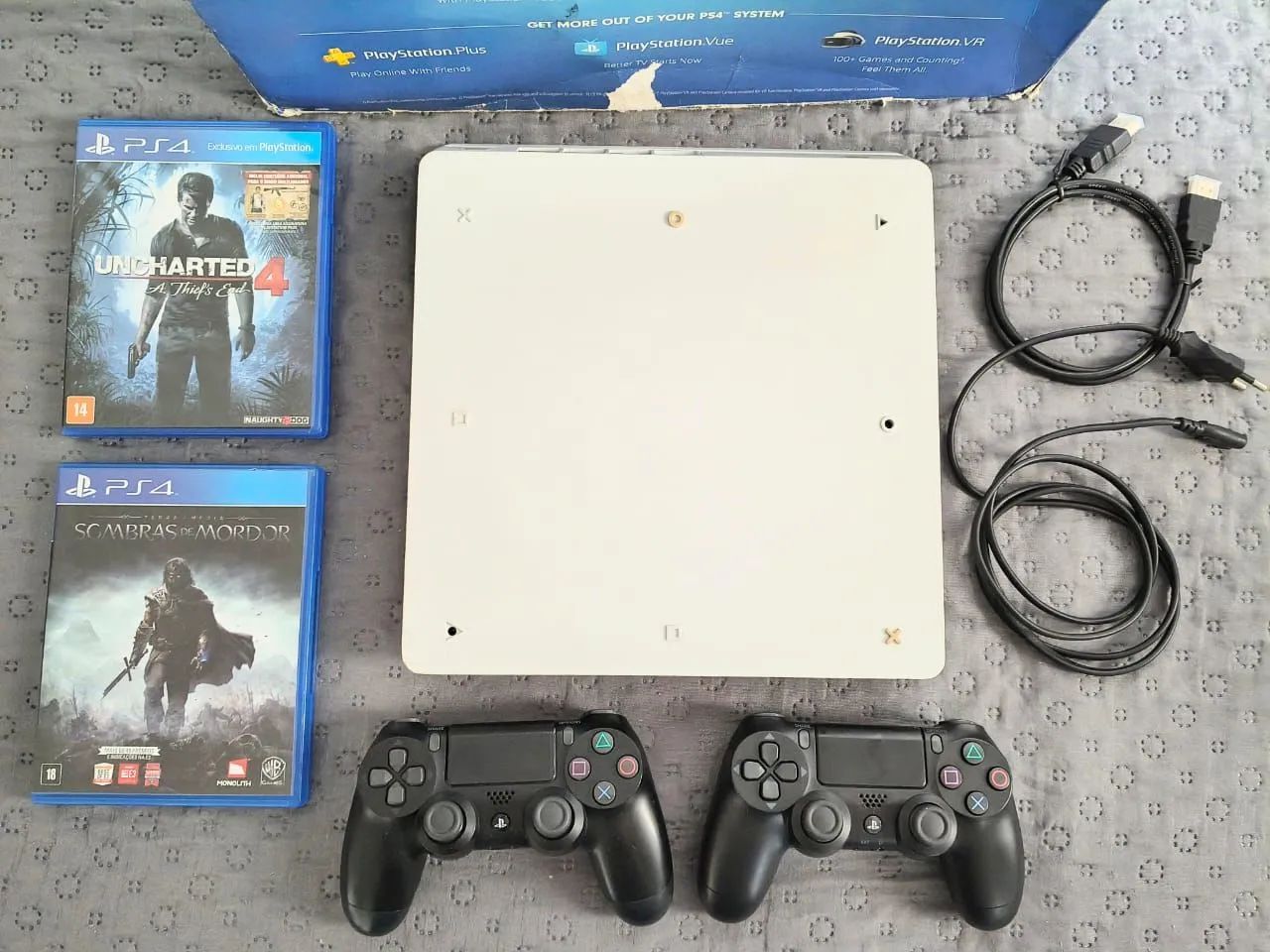 SONY PLAYSTATION 4 SLIM GLACIER WHITE COMPLETO - Consoles de Vídeo