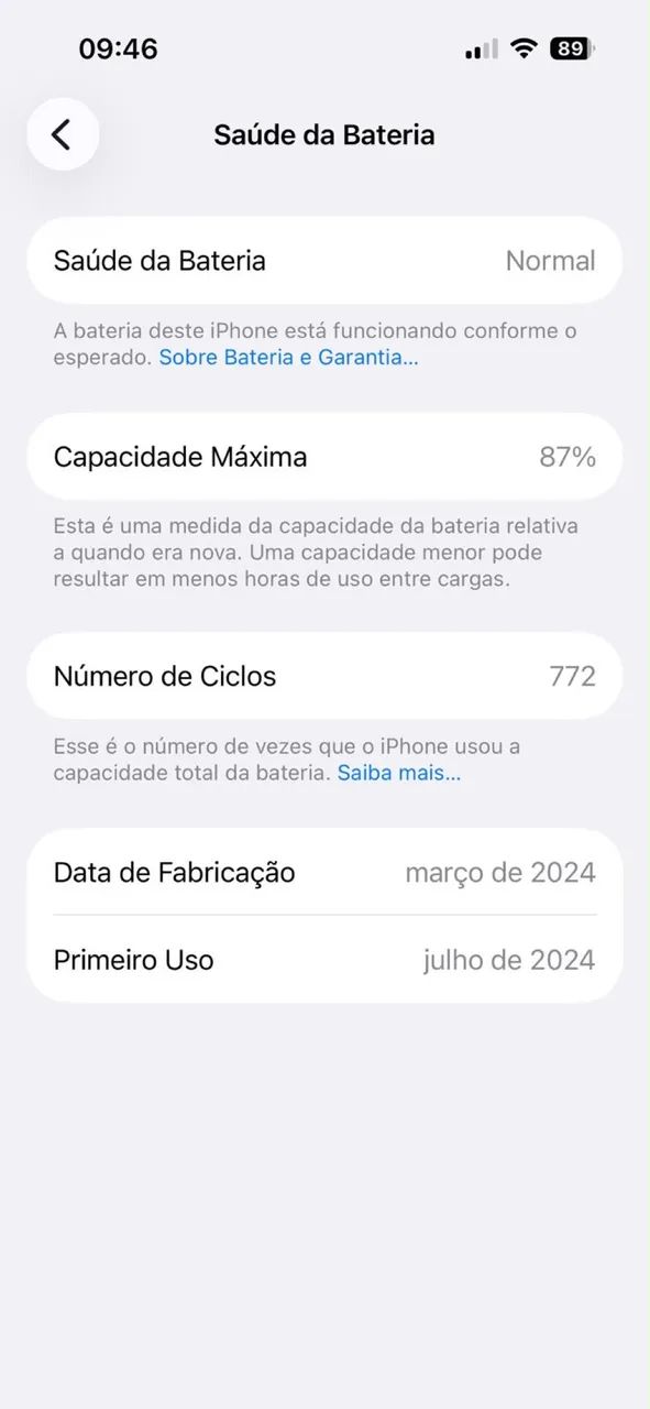     iPhone 15 Azul Completo | Caixa Original + Cabo Original
