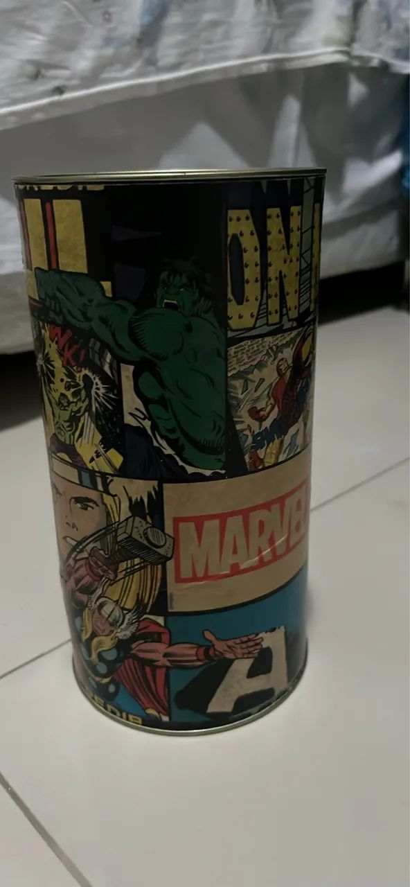 Lata Decorativa Marvel Quadrinhos Vintage - Cofre / Porta Objetos Geek - Foto 2